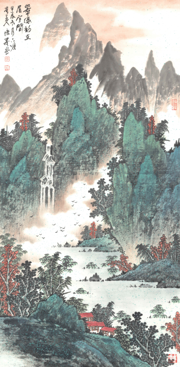 《翠绿韵在眉宇间》 54cmx110cm，2024年.png