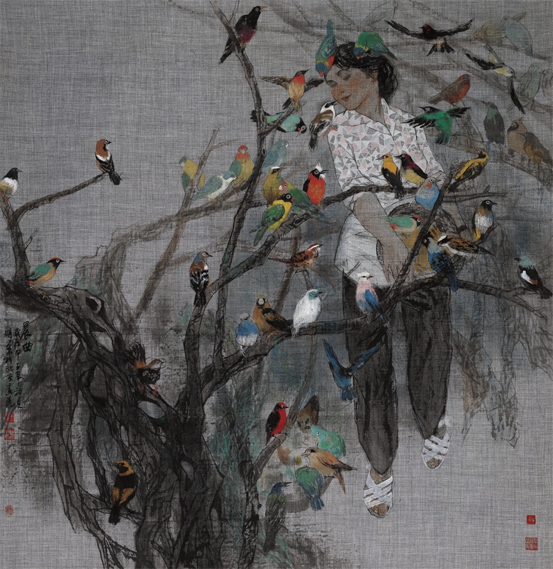 1676024023603994.jpg 5王明明 《晨曲》143×147cm 1985年.jpg