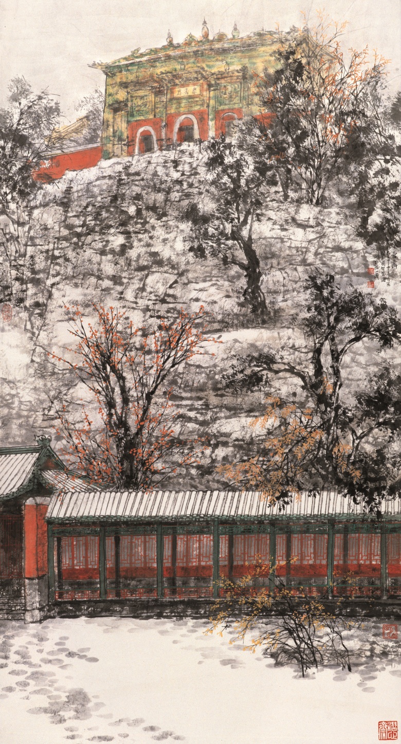 1676024302208704.jpg 28王明明 《雪霁》179×96cm 2004年.jpg