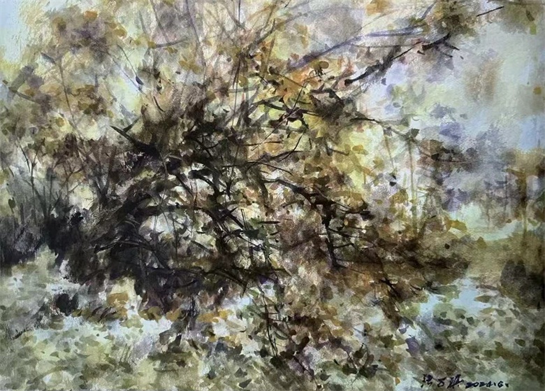 20260626178244055387.jpg 《秋风来自远方》 78x56cm 水彩画.jpg
