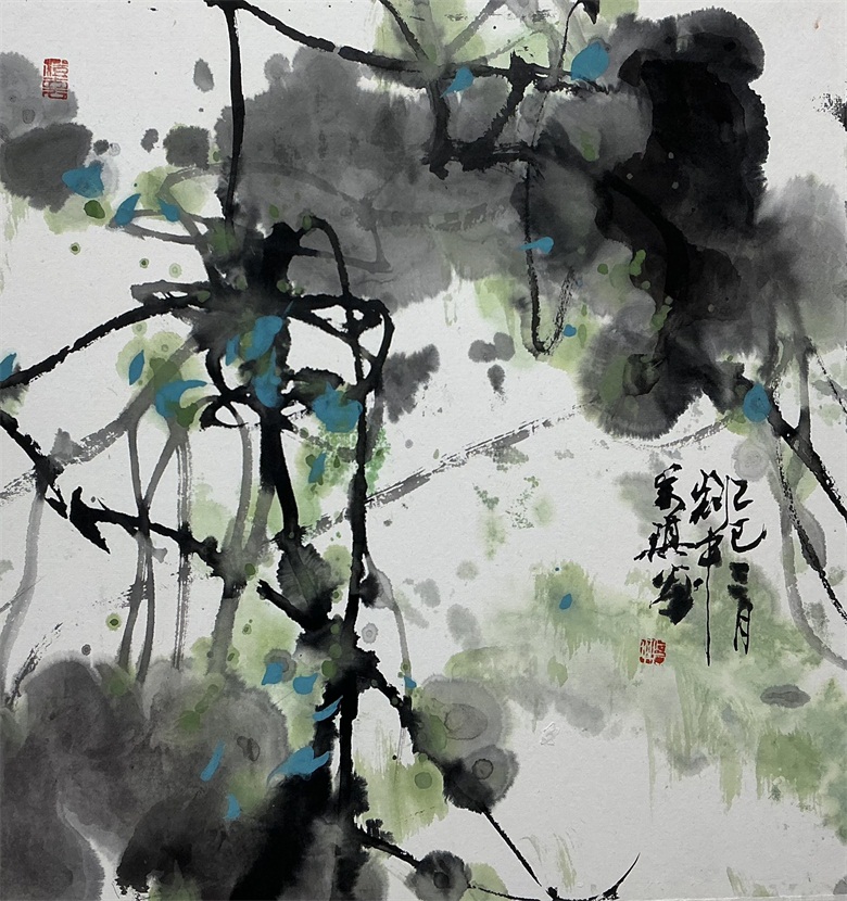 20260626178244072375.jpg 《春回渔荡》 68x68cm 中国画.jpg