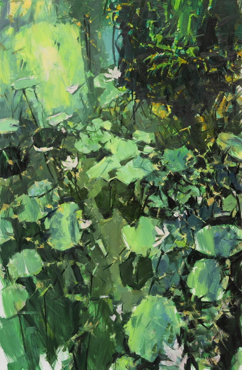 1723445345920148.jpeg 32. 《荷花池头(一)》 布面油画 138cmx90cm 2023年.jpeg