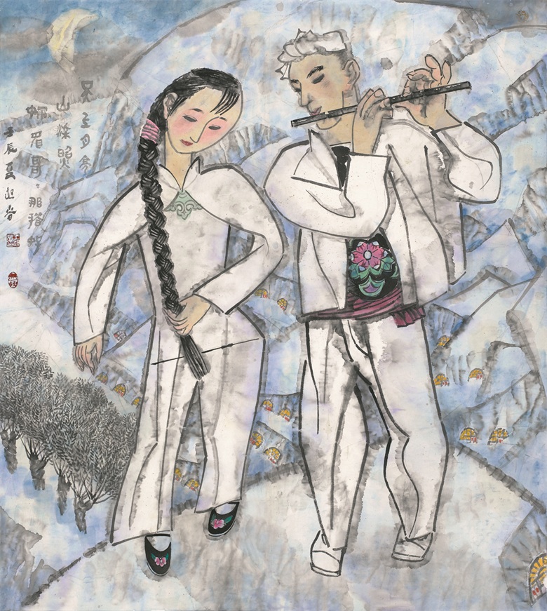 1645437165133398.jpg 《陕北情歌》90x90cm 2012年.jpg
